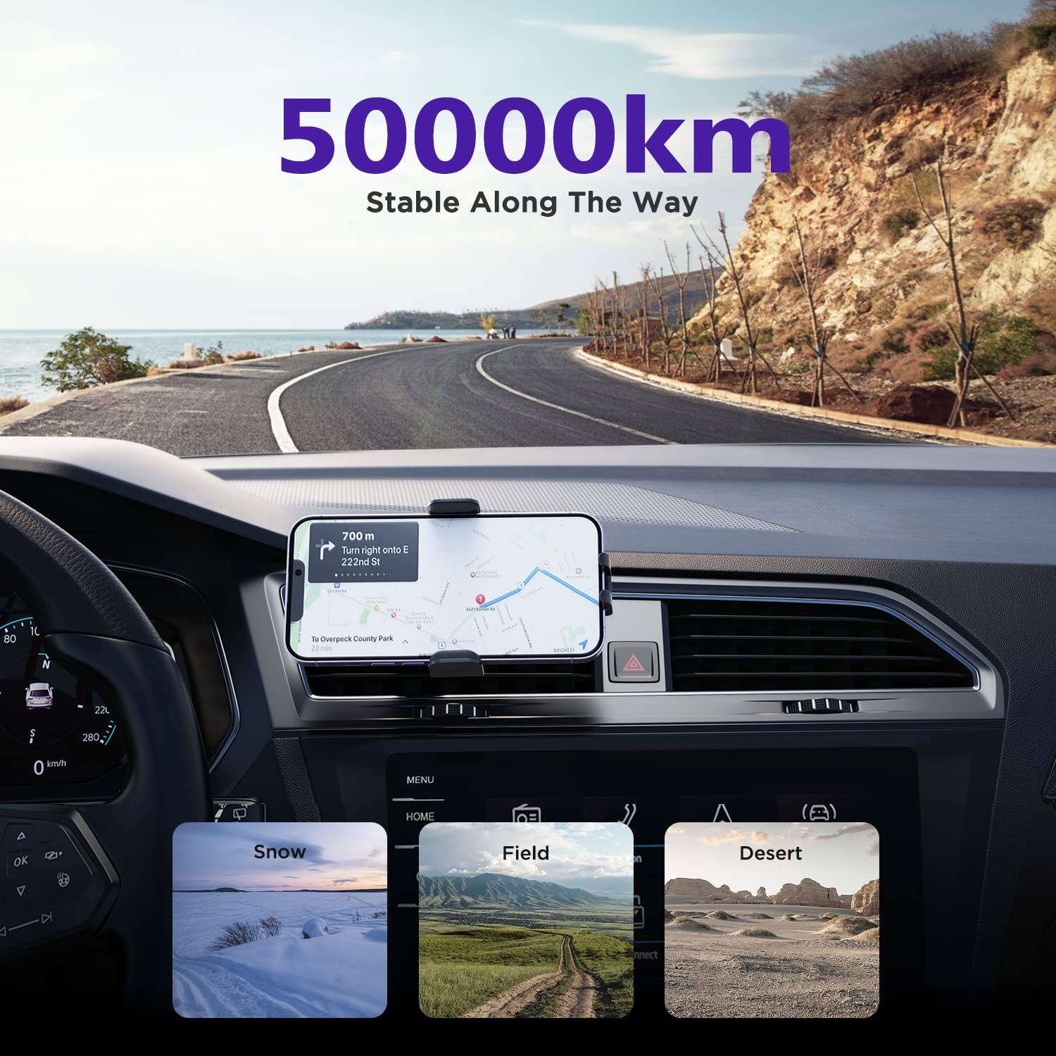 50000km  
Stable Along The Way  

700 m  
Turn right onto E 222 St  

Snow  
Field  
Desert