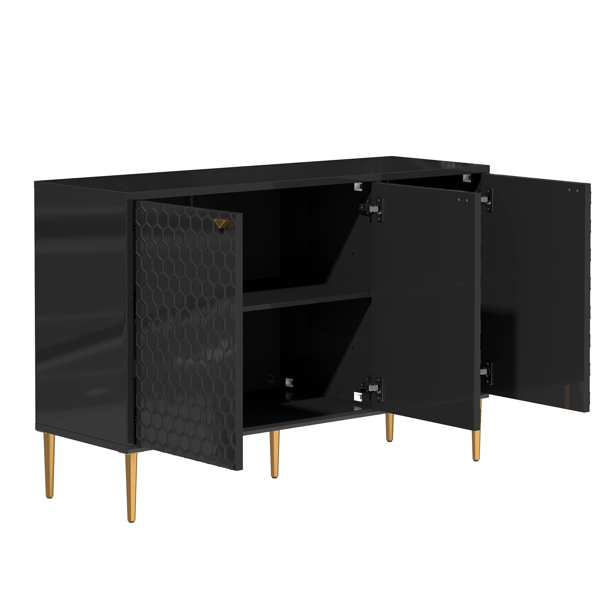 Alt View 9. Boyel Living - Boyel Living 3 Door Accent Cabinet - Black.