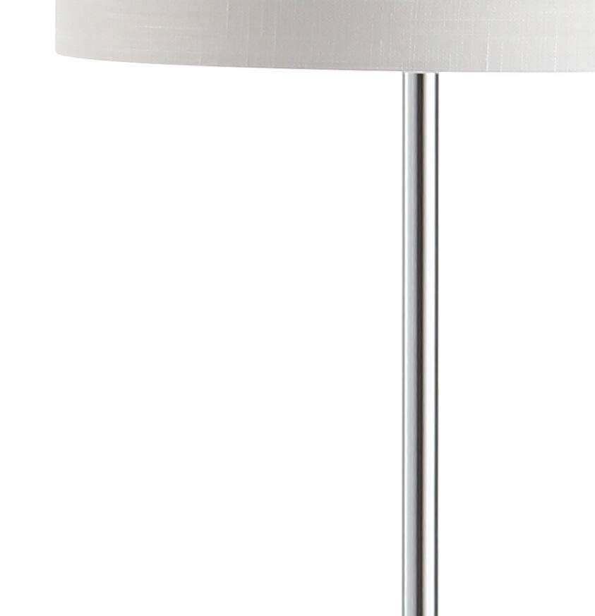 Alt View 4. Jonathan Y - Lincoln 62.5" Marble/Metal LED Floor Lamp, White/Chrome - Chrome.