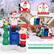 Kindly Santa Claus Cute Snowman Vivid Christmas Tree Funny Mailbox Vivid Inflatable Decoration Creates a merry and jolly atmosphere