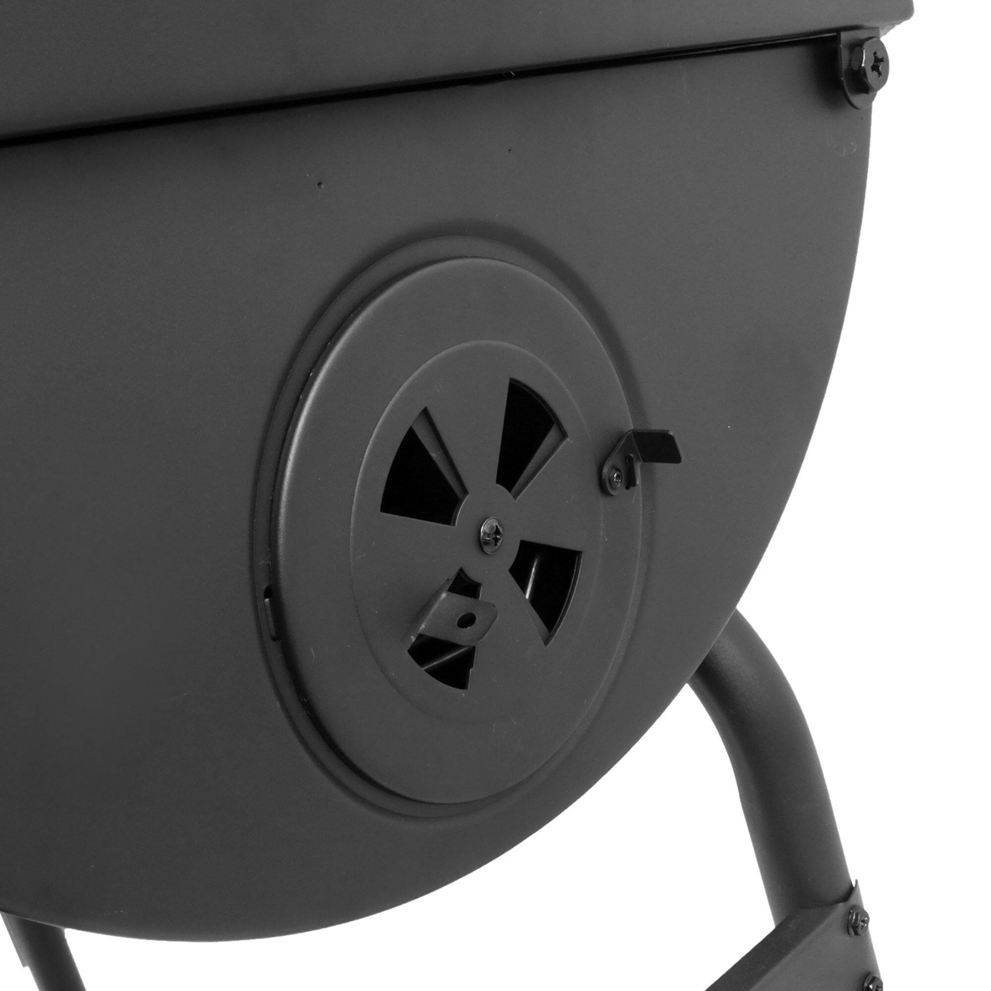 Alt View 7. Grill Boss - Grill Boss 30" Charcoal Barrel Grill, Adjustable Grate Large Cooking Area, Black - Black.