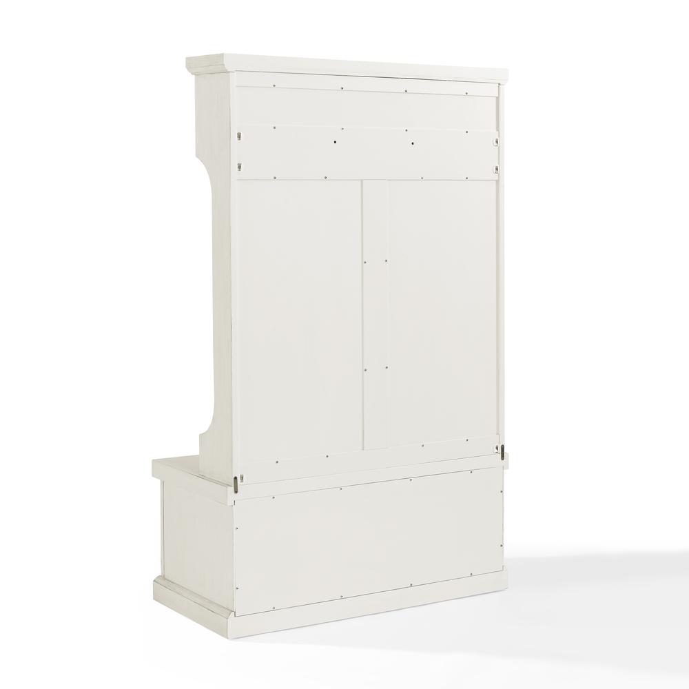 Left. Crosley Furniture - Seaside Hall Tree - Distressed White.