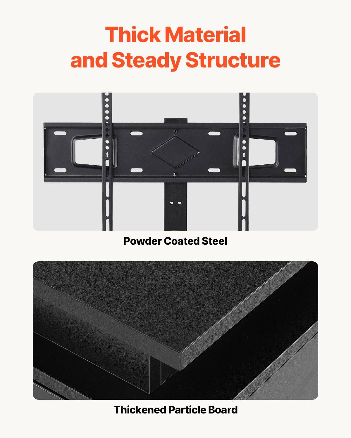 Thick Material and Steady Structure

Powder Coated Steel

Thickened Particle Board