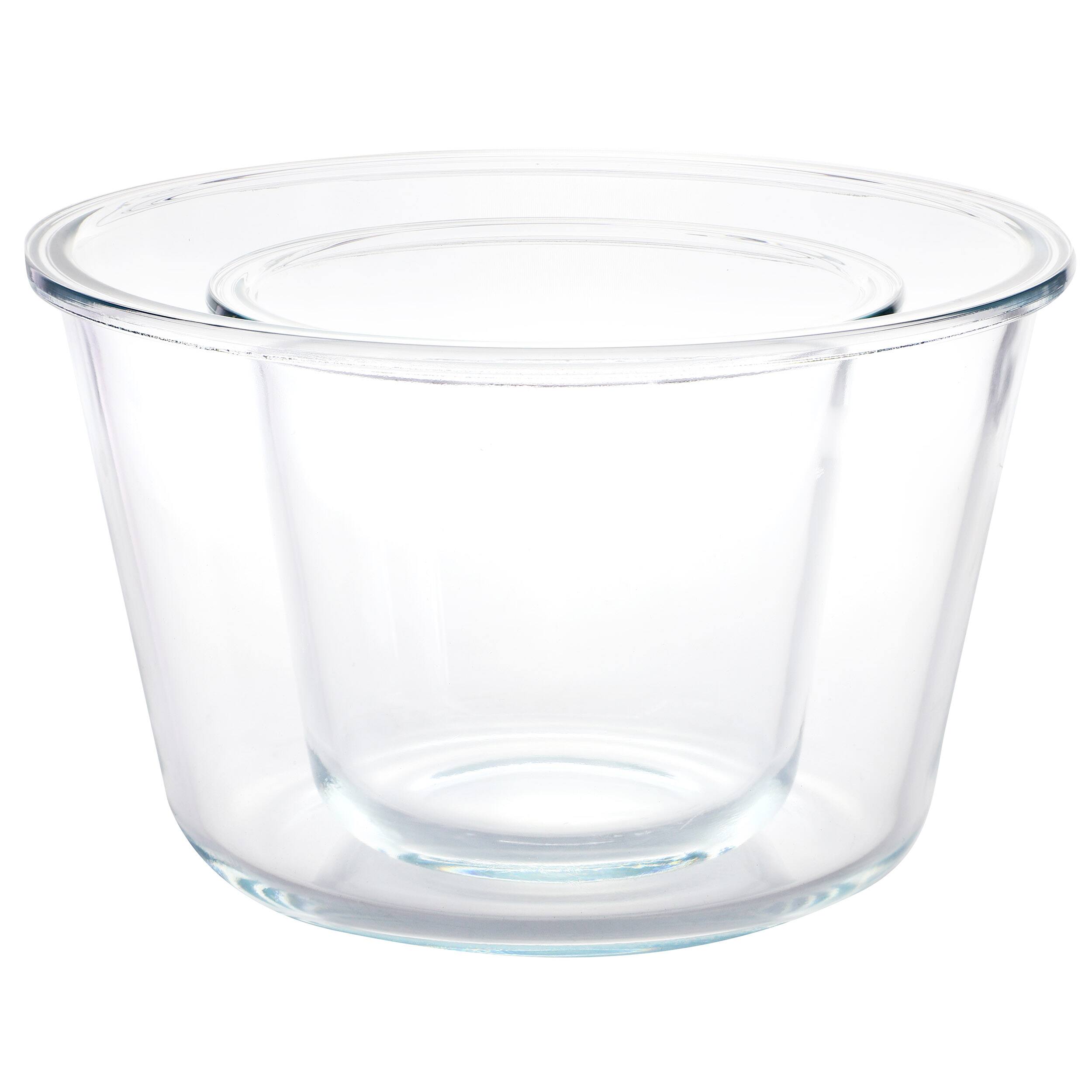Alt View 1. Gibson - Gibson Home House Specials 4 Piece Borosilicate Glass Round Storage Container Set with Snap Lids - Clear.