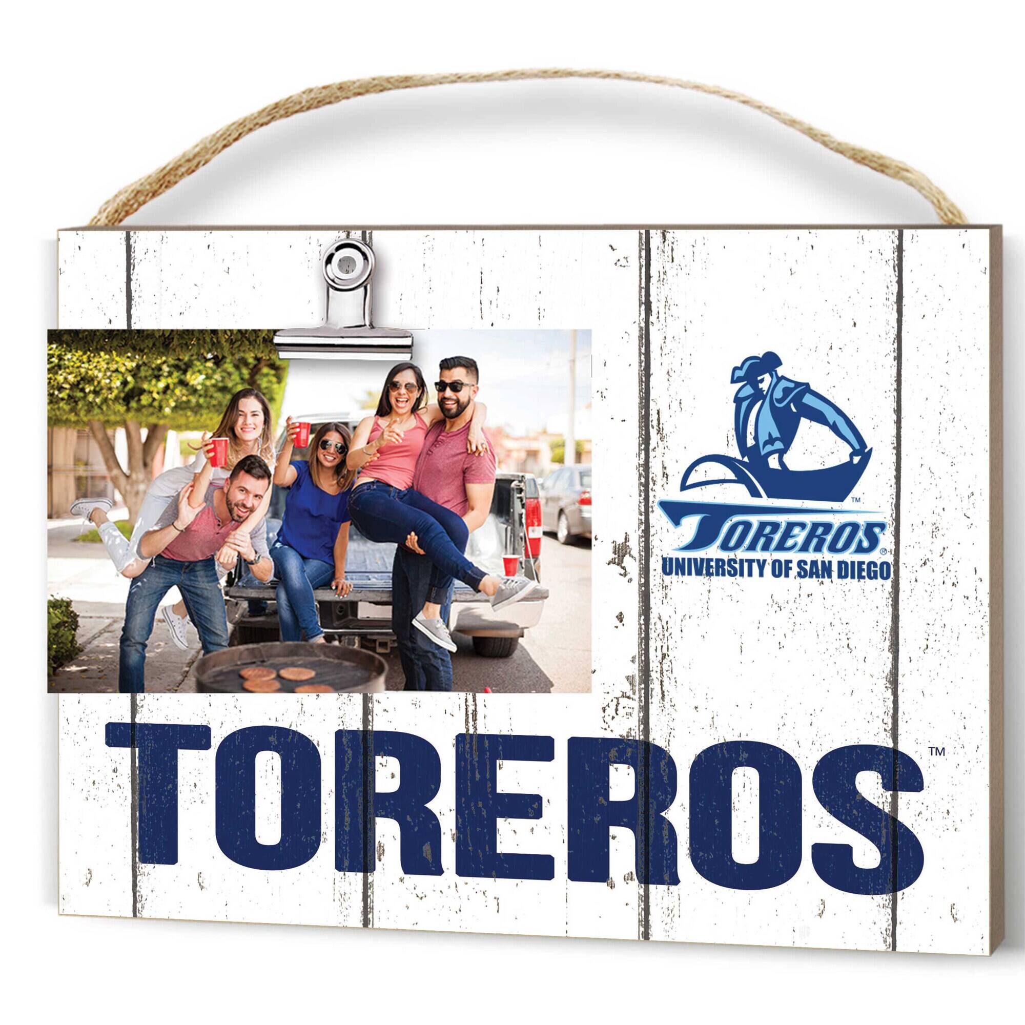 Jardine - San Diego Toreros 8" x 10" Weathered Clip It Frame - White