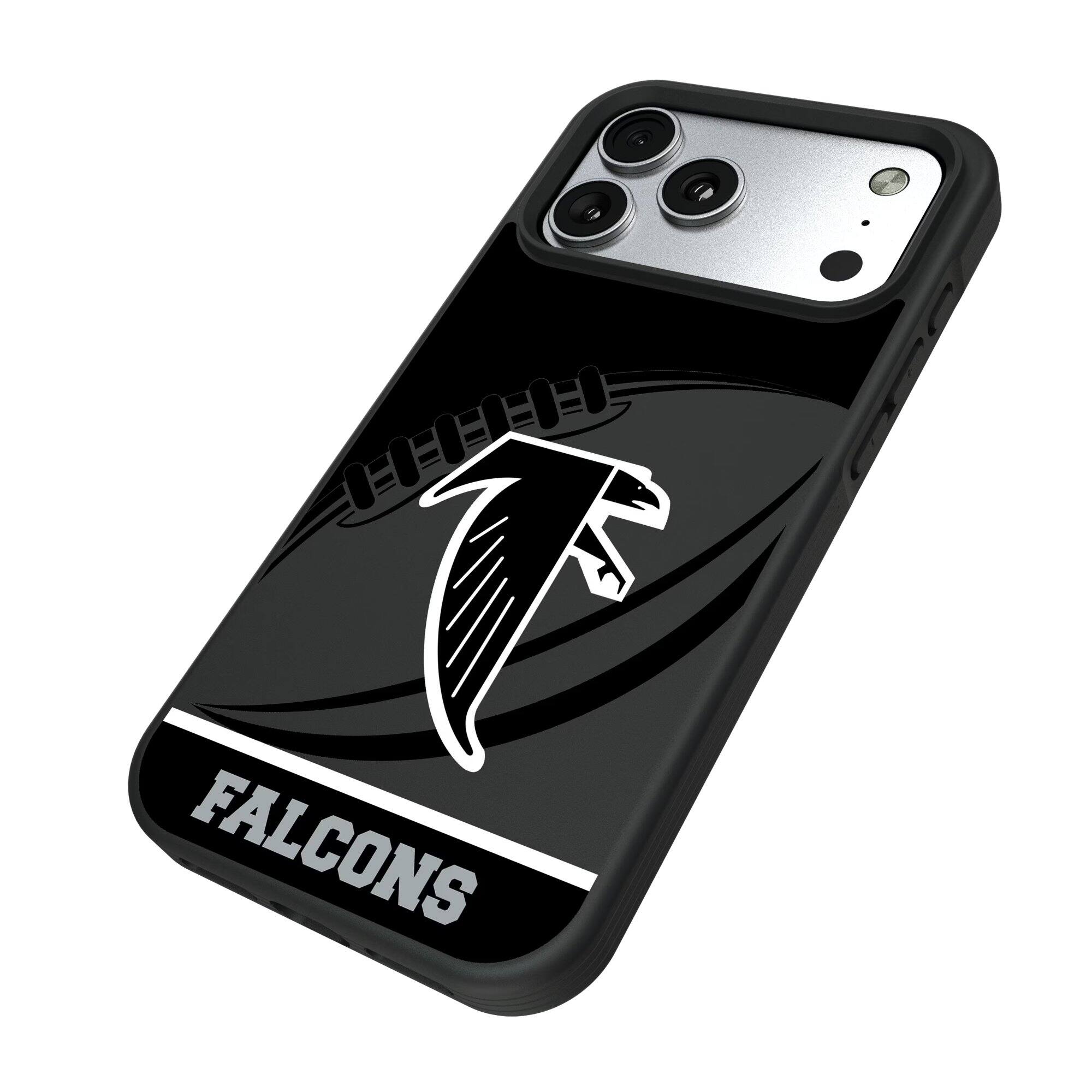 Alt View 1. Keyscaper - Atlanta Falcons iPhone Pastime Design Bump Case - 16 Pro Max - Multicolor.