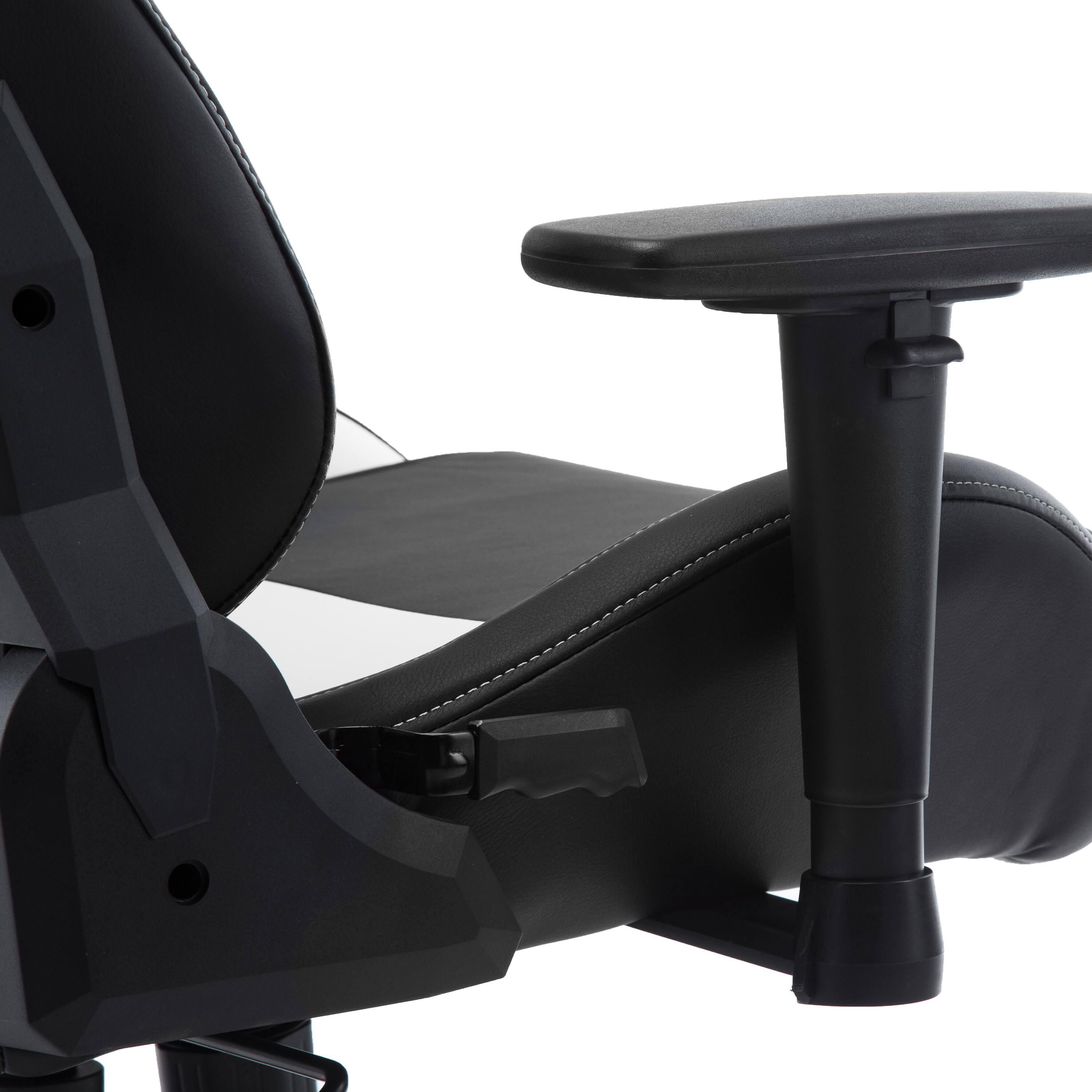 Alt View 1. Spaco - Spaco Executive Gaming Office Chair, High Back PU Leather, 150 Degree Recline, 2D Armrests, Adjustable, for Home Office - White.