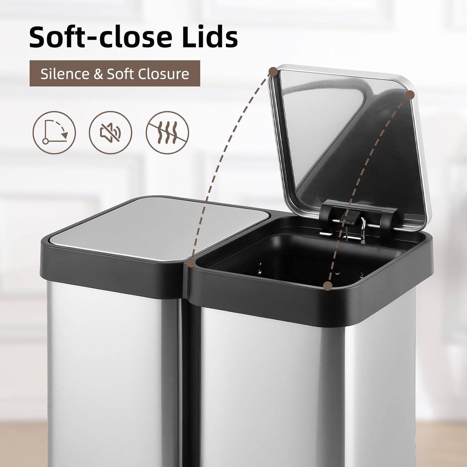 Soft-close Lids  
Silence & Soft Closure