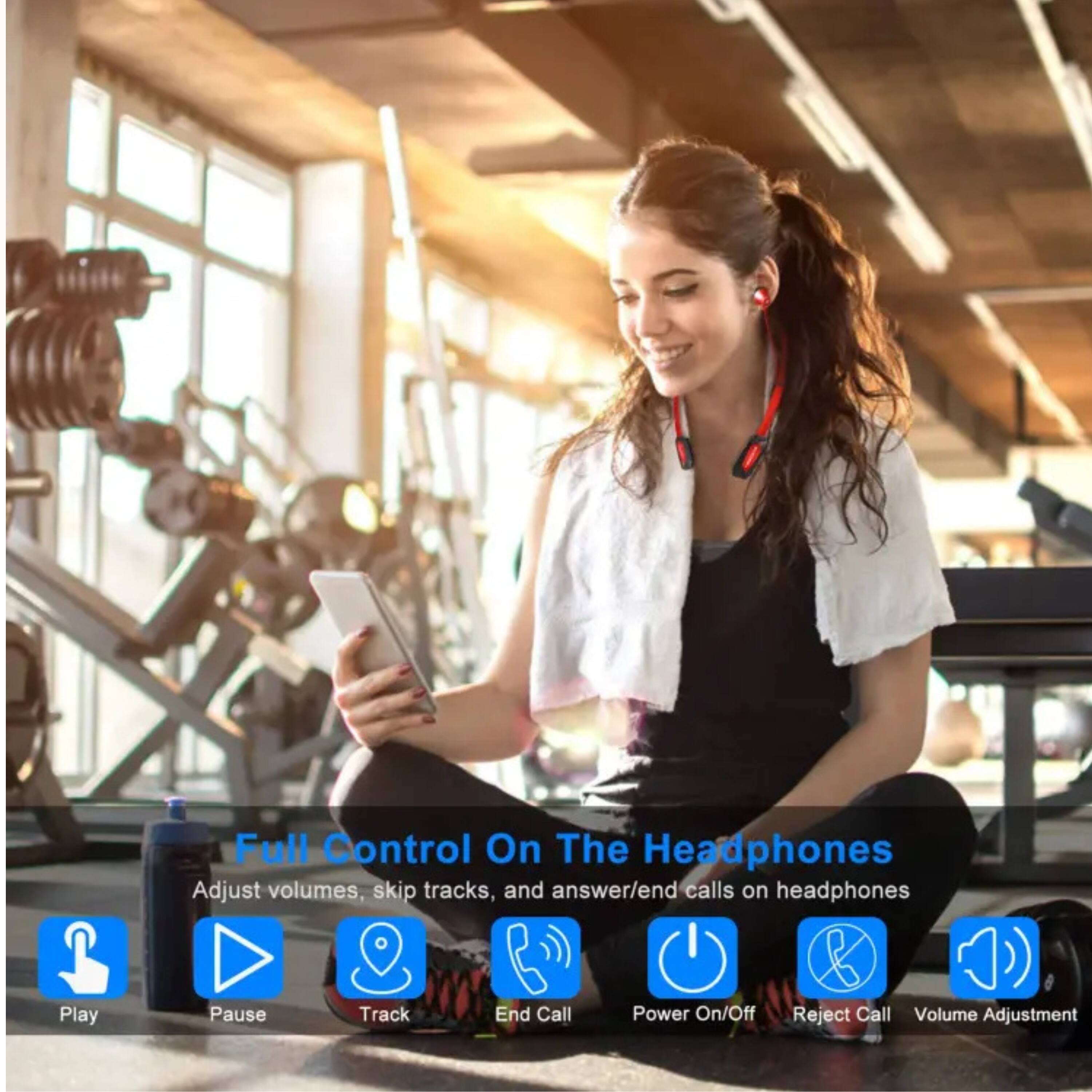 Full Control On The Headphones  
Adjust volumes, skip tracks, and answer/end calls on headphones  

- Play  
- Pause  
- Track  
- End Call  
- Power On/Off  
- Reject Call  
- Volume Adjustment