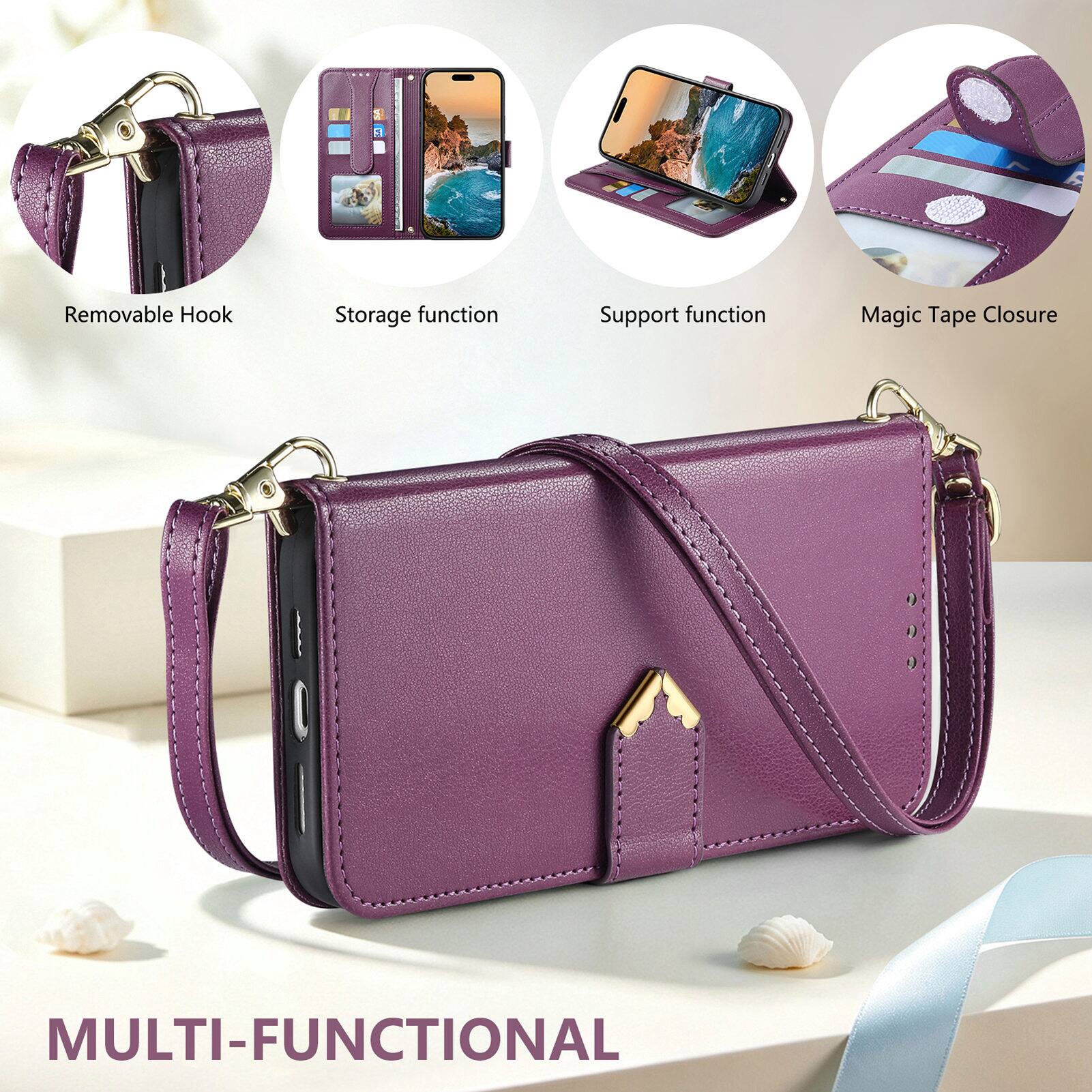 Dteck Leather Wallet Case for Samsung Galaxy S26 Ultra with Crossbody ...