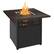Front. Four Seasons Courtyard - Four Seasons Courtyard Dual Heat 41,000 BTU Square Gas Fire Pit with Tabletop - Black.