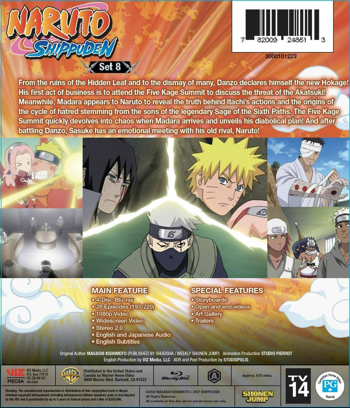 Back. Naruto Shippuden Set 8   - BLU-RAY.