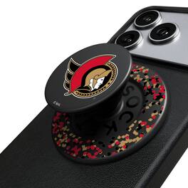 Keyscaper - Ottawa Senators Confetti Magnetic Phone Grip & Stand - No Size - Black