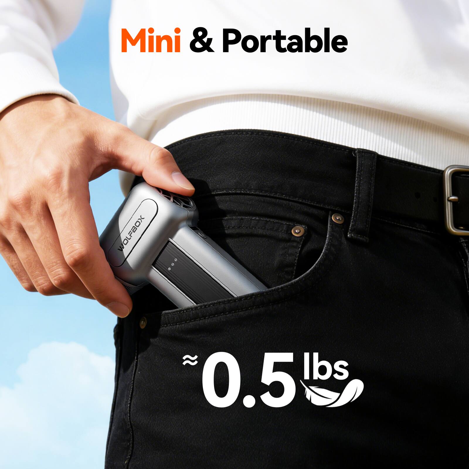 Mini & Portable WOLFBOX: 0.5 lbs