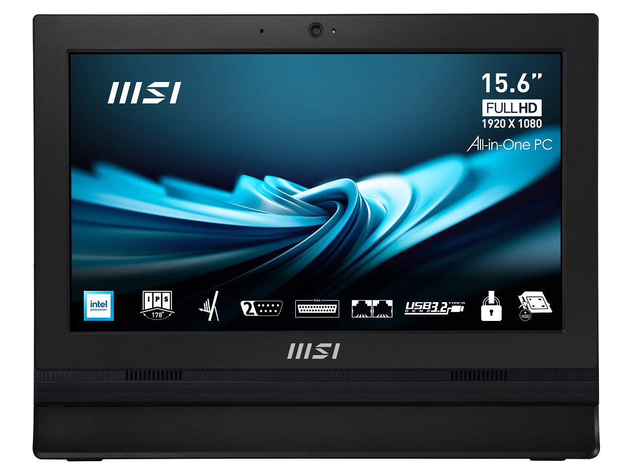 15.6" FULLHD 1920 X 1080 All-in-One PC intel processor IPS 178° 2 USB3.2 TYPE-C