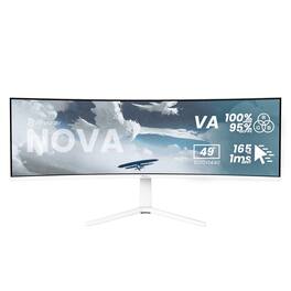 Arozzi - – Nova 49" Curved VA Dual QHD 165Hz Super Ultrawide Gaming Monitor – - White