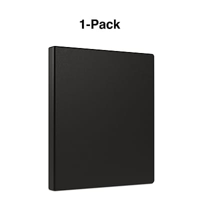 Alt View 5. Staples - 1/2" 3-Ring Non-View Binder - Black.