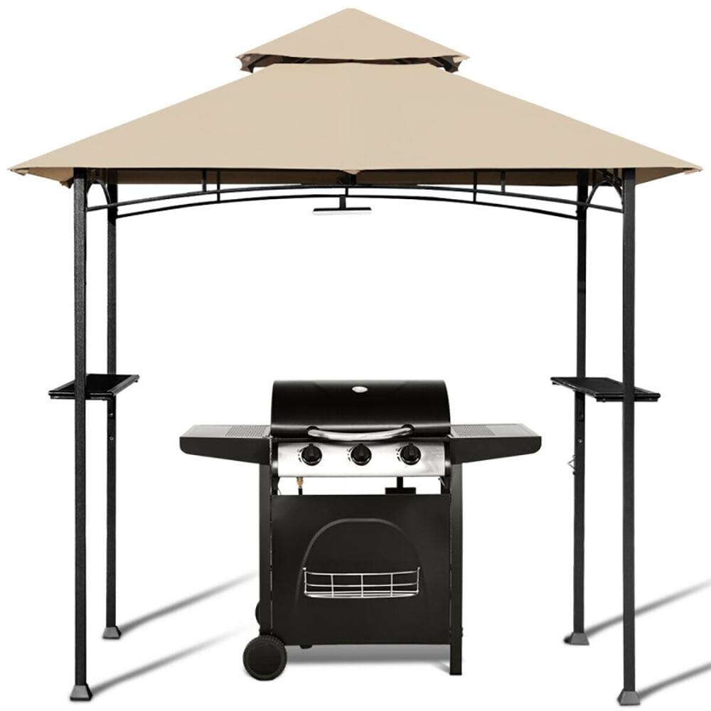 Left. Kadyn - 8’ x 5’ Outdoor Patio Barbecue Grill Gazebo, Outdoor Gazebo Wedding Party Tent Canopy Tent for Outside Party.