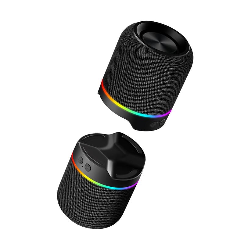 Skanty Furniture - Detachable Bluetooth Speaker, 2 in 1 Splittable Magnetic RGB Wireless Speaker, True Wireless Pairing for Home or Travel - Black