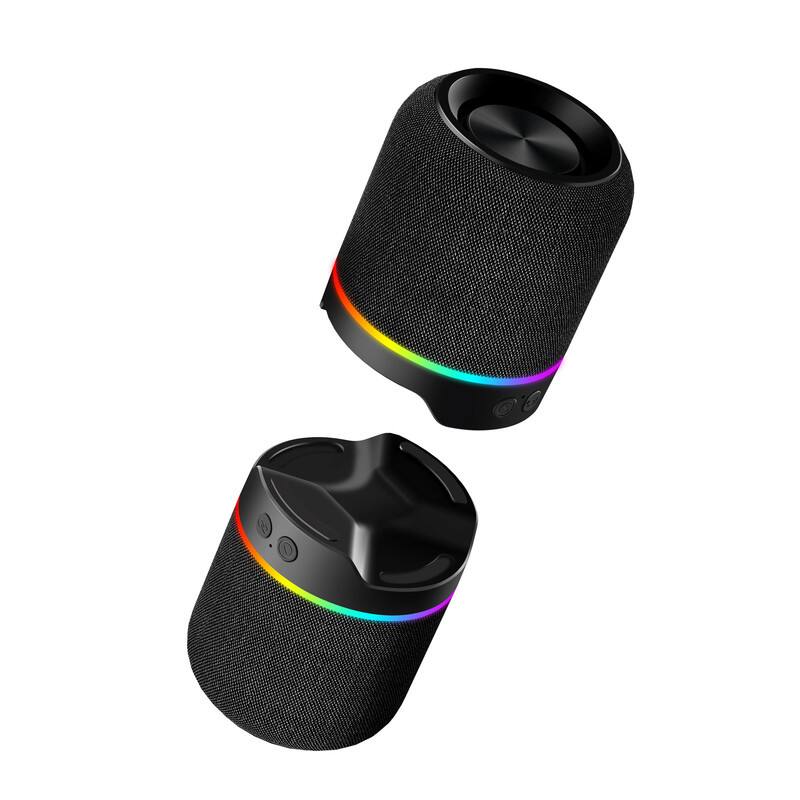 Front. Skanty Furniture - Detachable Bluetooth Speaker, 2 in 1 Splittable Magnetic RGB Wireless Speaker, True Wireless Pairing for Home or Travel - black.