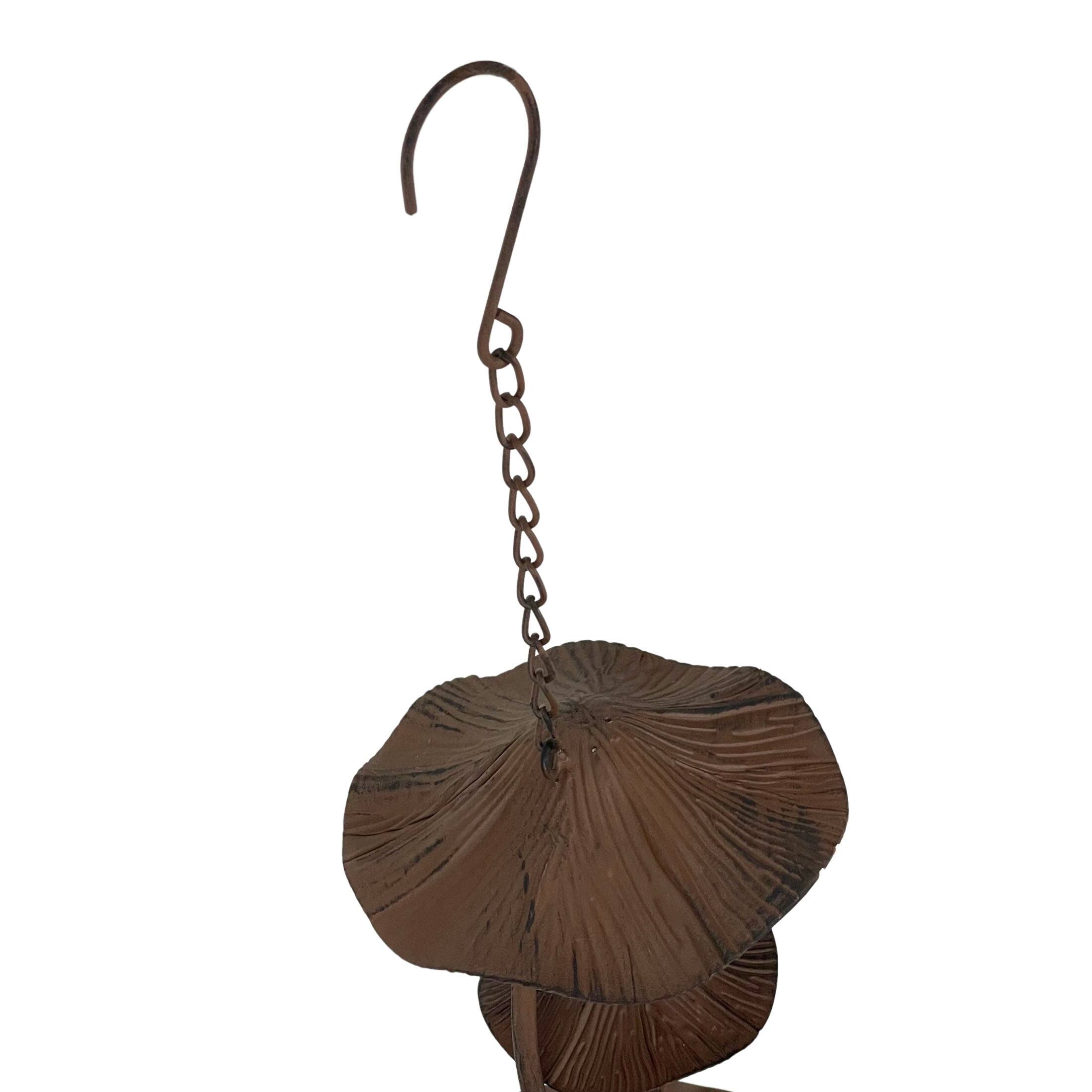 Alt View 9. Things2Die4 - Rustic Brown Triple Mushroom Bird Feeder – Pie Plate Tray, Farmhouse Decor - Multicolored.