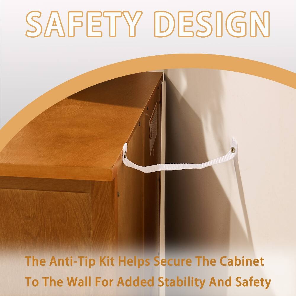 SAFETY DESIGN

The Anti-Tip Kit Helps Secure The Cabinet To The Wall For Added Stability And Safety