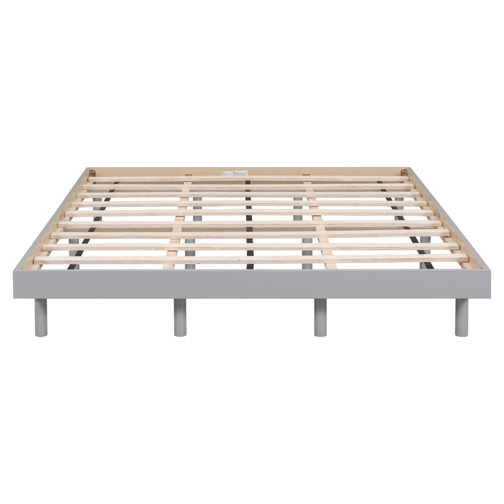 Alt View 1. GOODSILO - Modern Floating Queen Platform Bed Frame with Sturdy Construction and Elegant Design - Grey.
