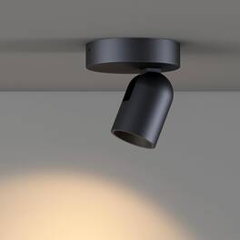 FINEAK - 11W Black Dimmable Flush Mount Ceiling Spotlight 3000K