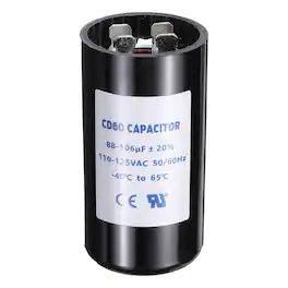 Unique Bargains - CD60 Capacitor 88-106 Mfd, 110-125 VAC Run Motor Start Capacitor 50/60Hz for Fan/Well Pump