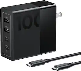 Lenovo - USB-C Fast Charger and AC Power Adapter for Laptops, Tablets and Phones - Black