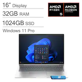 HP - Probook 4 G1a 16" FHD+ Laptop - AMD Ryzen 5 230 - 32GB Memory - 1TB Memory - Windows 11 Pro - Pike Silver