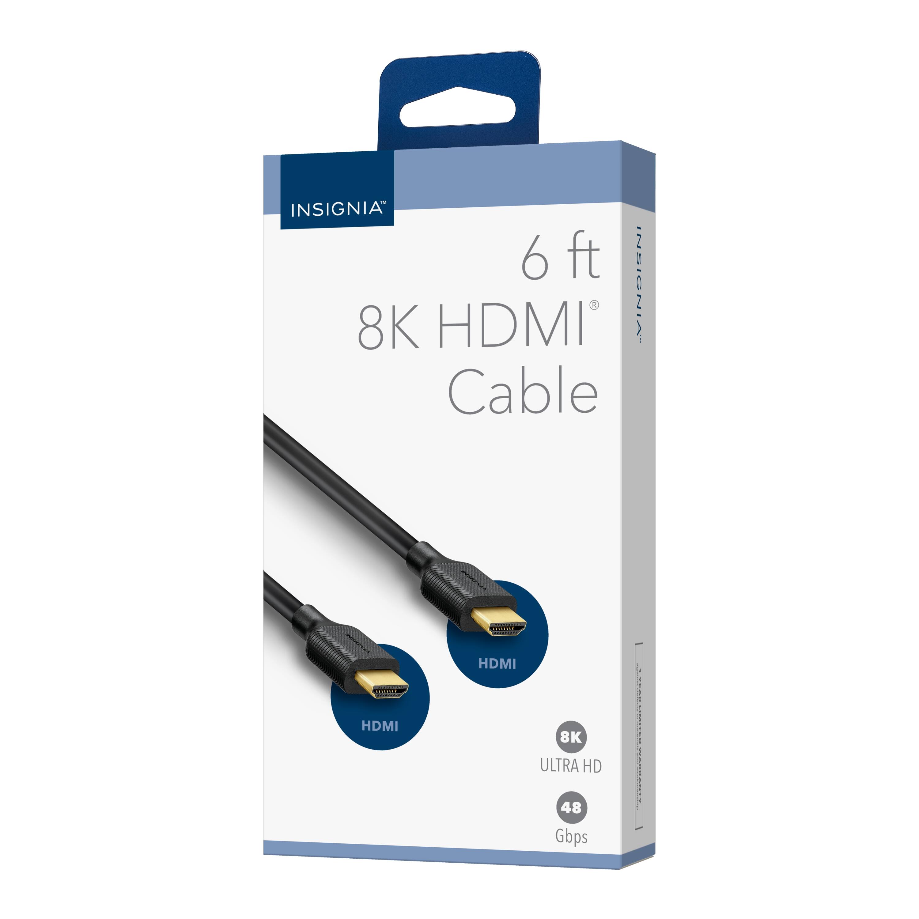 INSIGNIA 6 ft 8K HDMI Cable HDMI 8K ULTRA HD 48 Gbps