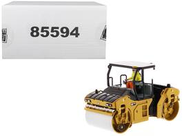Diecast Masters - CAT CB-13 Tandem Vibratory Roller with ROPS Operator High Line Series 1/50 Diecast Model - Yellow