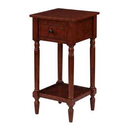 FurniFact - Traditional-style accent table with drawer and shelf for versatile living spaces - Brown