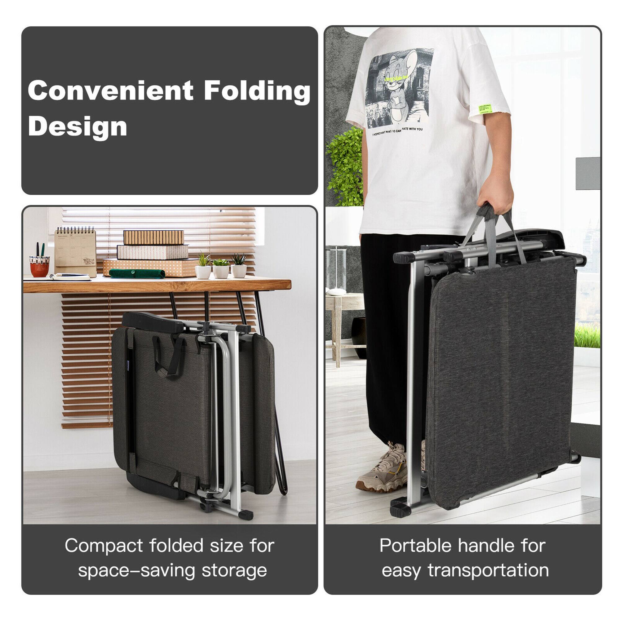 Convenient Folding Design
Compact folded size for space-saving storage
Portable handle for easy transportation