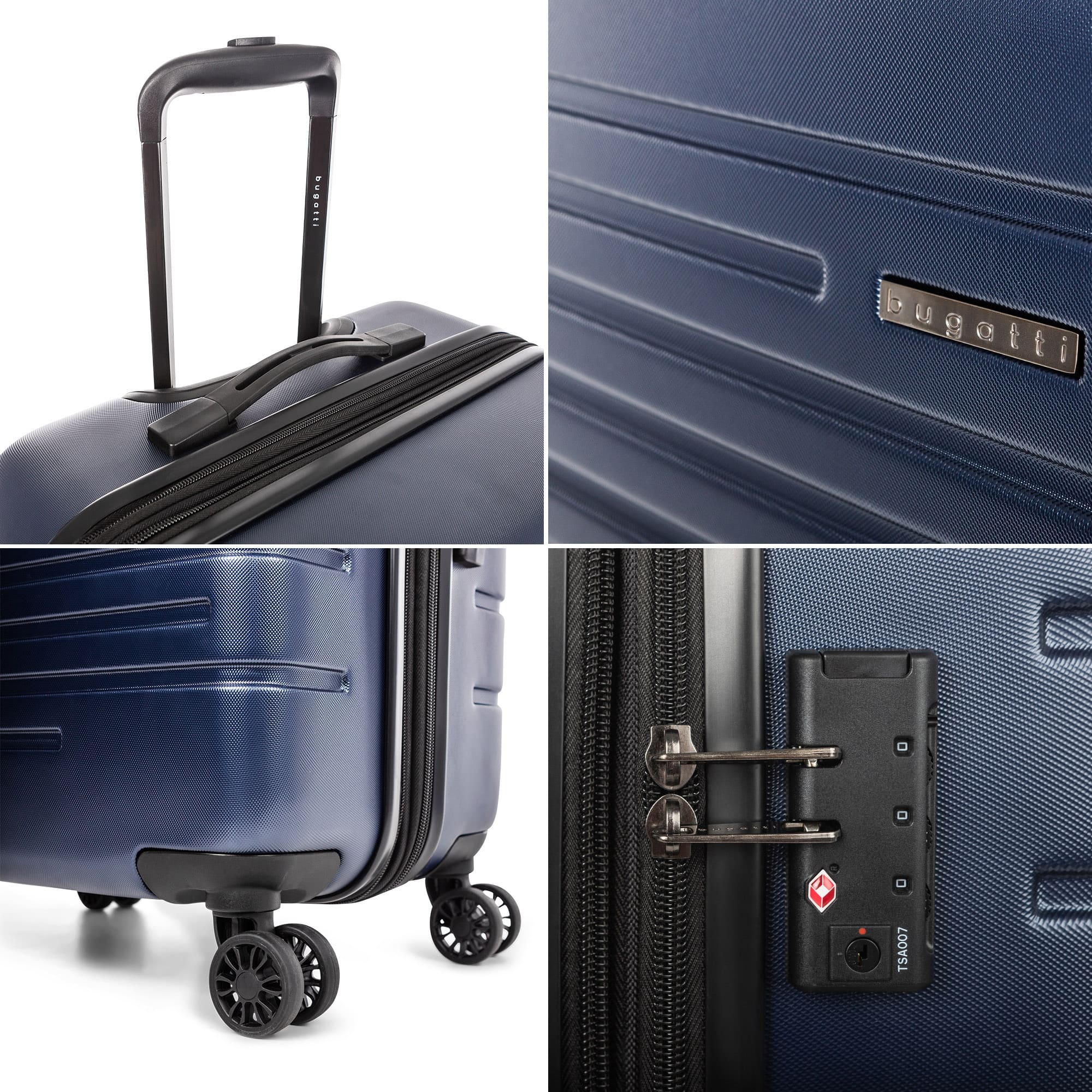 Alt View 13. Bugatti - Geneva Carry on Suitcase - Navy.