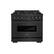 Front. ZLINE - 36 in. Wide 6 Burner ZLINE Classic Dual Fuel Black Stainless Convection Oven Range (CDRB-BR-36) - Black Stainless Steel.
