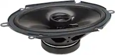 Front. Powerbass - S Series 6x8in. OEM Replacement Co-Axial Speaker with 2-layer Paperand DDC (Dynamic Damping Coating) Cone - black.