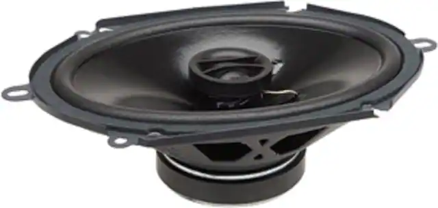 Front. Powerbass - S Series 6x8in. OEM Replacement Co-Axial Speaker with 2-layer Paperand DDC (Dynamic Damping Coating) Cone - black.