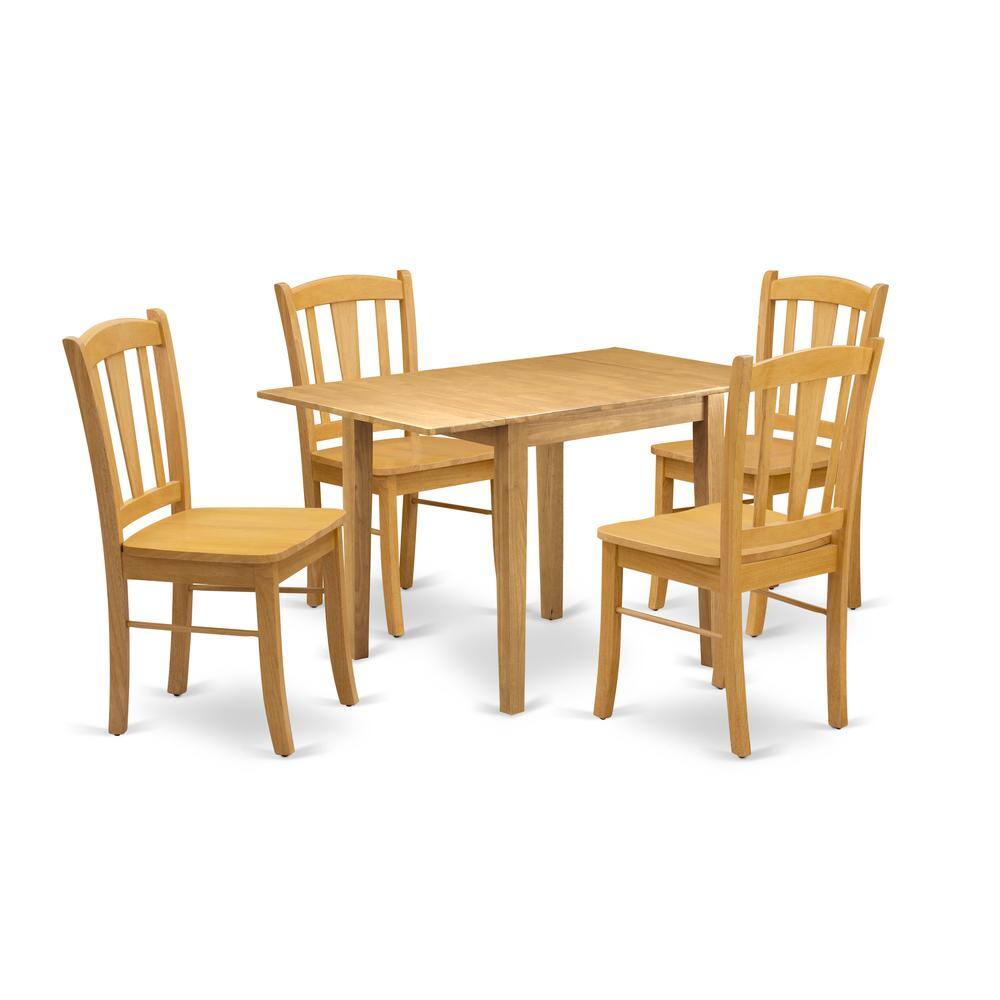 Left. East West Furniture - Dining Room Set Oak - Brown.