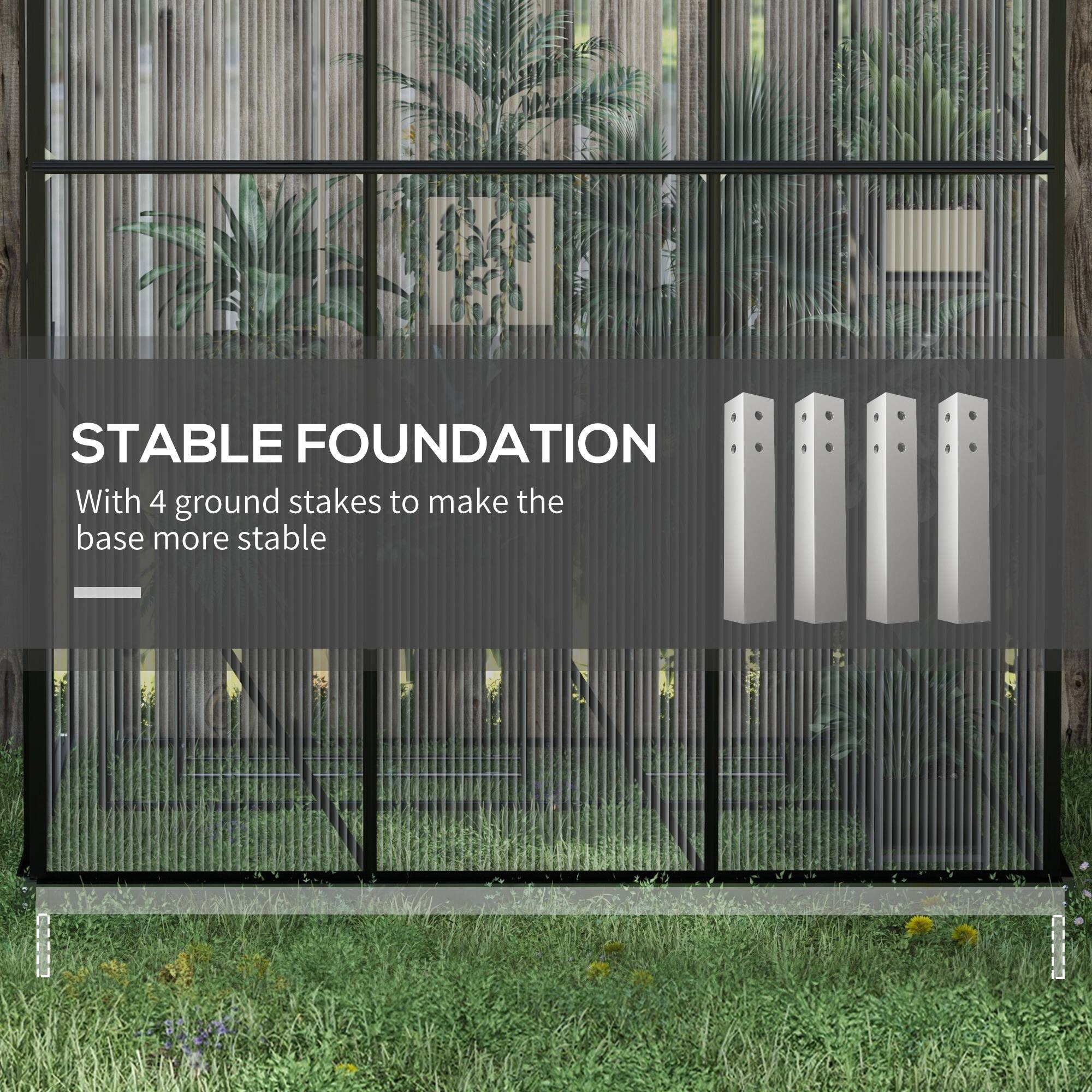 STABLE FOUNDATION
With 4 ground stakes to make the base more stable