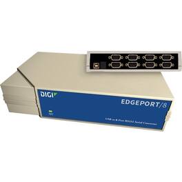 Digi International - Digi Edgeport Serial Hub - External - USB Type A - Linux, PC - 8 x Number of Serial Ports External - White