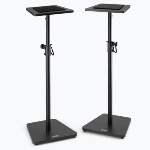 Alt View 3. On Stage Stands - On-Stage SMS7500B Wood Studio Monitor Stands (Black, Pair) - Black.