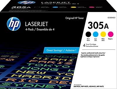 ASERIET A-PACK  
305A  
hp LASERJET 4-Pack / Ensemble de 4  
Original HP Toner CE30SAQ1 305A  
Convidges 4 Cortouches de Great Savings! / Aubaine Superior, Des ... asloup a NIAMIN PARIS TOKYO HONG NEW MADR  
300 JREM MF? MOJS. 400 MASI, ME? MAJS
