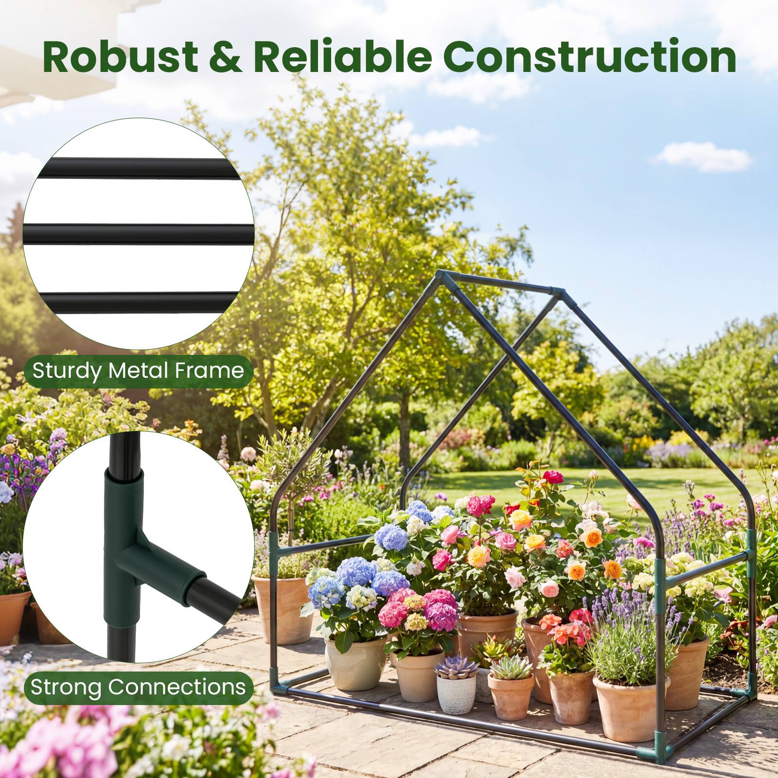 Robust & Reliable Construction

Sturdy Metal Frame

Strong Connections