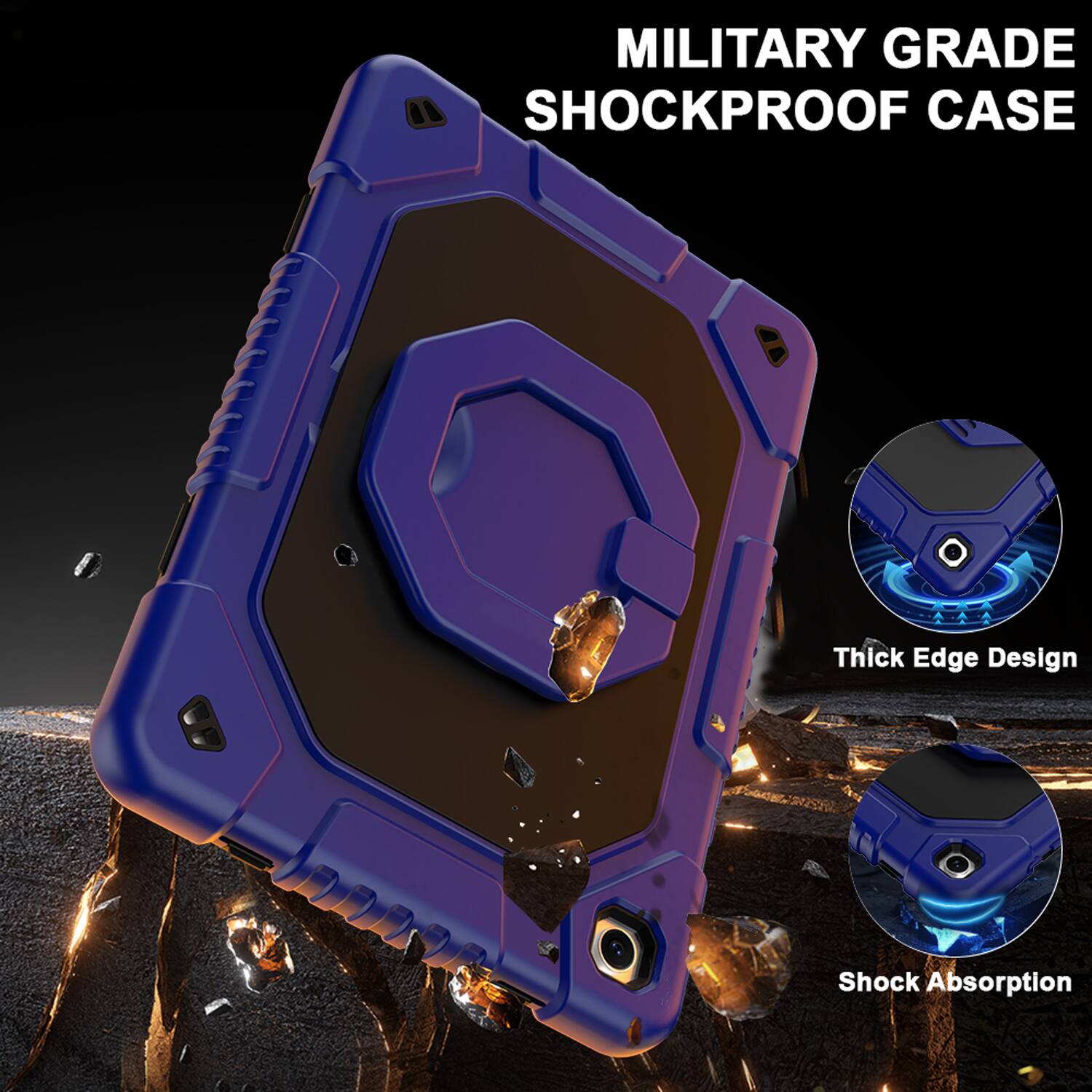 MILITARY GRADE SHOCKPROOF CASE

- Thick Edge Design
- Shock Absorption
