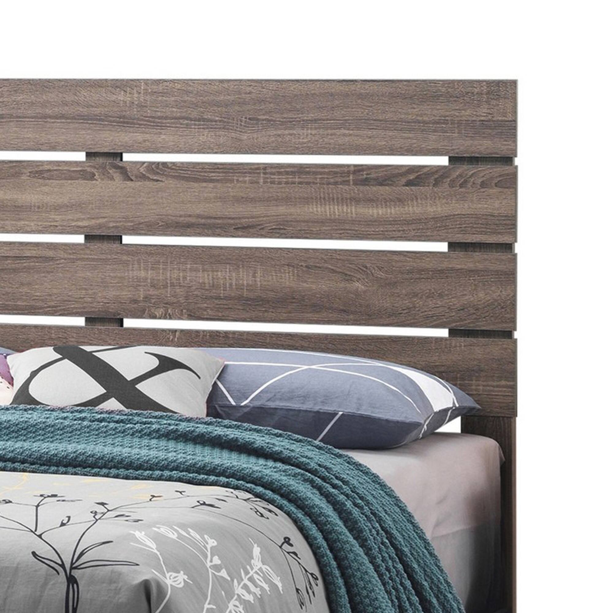 Alt View 2. Manhattan Lane - Queen Bed with Panel Headboard and Footboard - Brown.