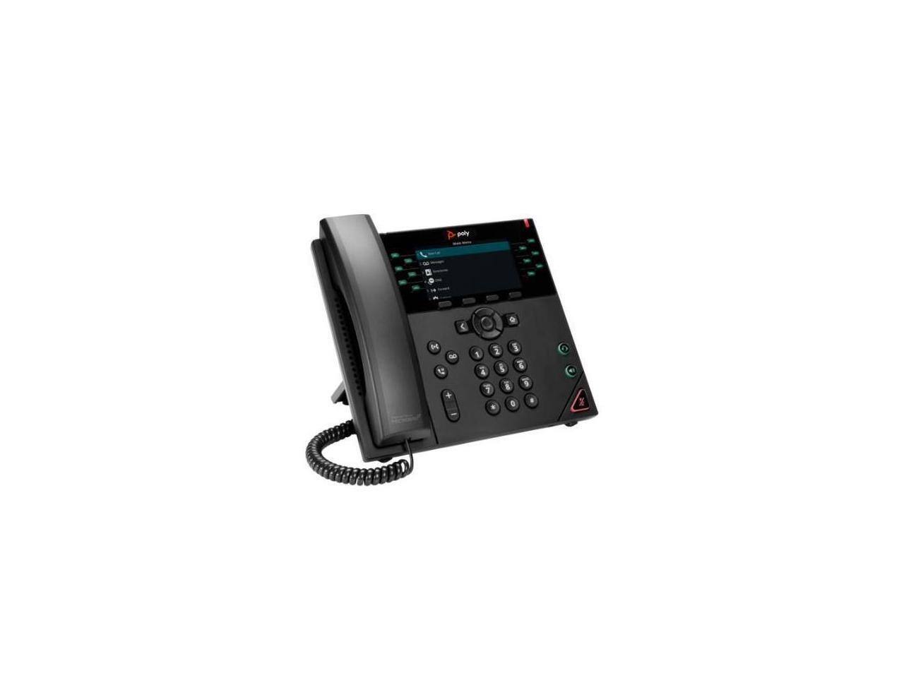 Alt View 1. HP - HP Poly VVX 450 12-Line IP Desk Phone with Power Supply  89B76AA#ABA - Black.