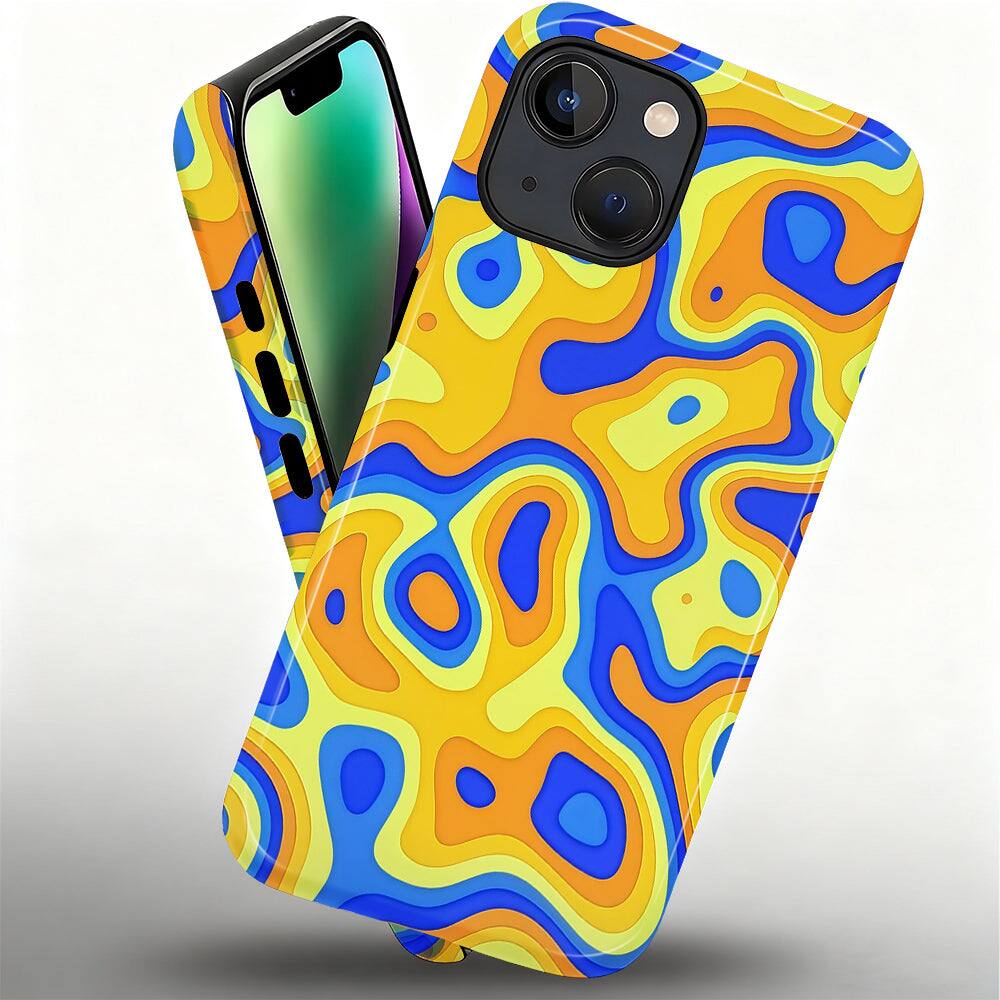 Alt View 1. BUBM - Smartphone Case for iPhone - 2-Layer Durable Smartphone Protection Case - Liquid Terrain1 - Liquid Terrain1 for iPhone 14.