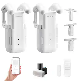 VEVOR - Automatic Curtain Opener, 2 Pack, APP and Remote Control, Hub Included, Electric Smart Curtain Opener Compatible - White